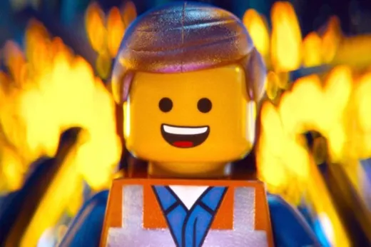 Emmet, a smiling Lego construction worker