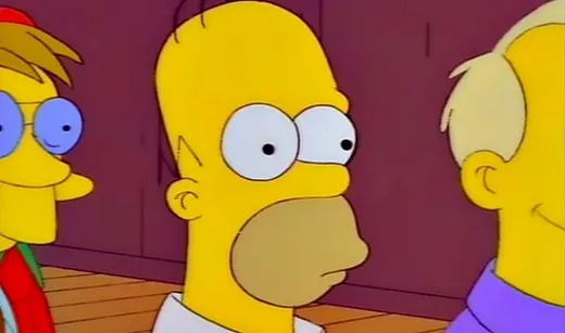 Homer Simpson staring blankly while thinking